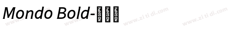 Mondo Bold字体转换